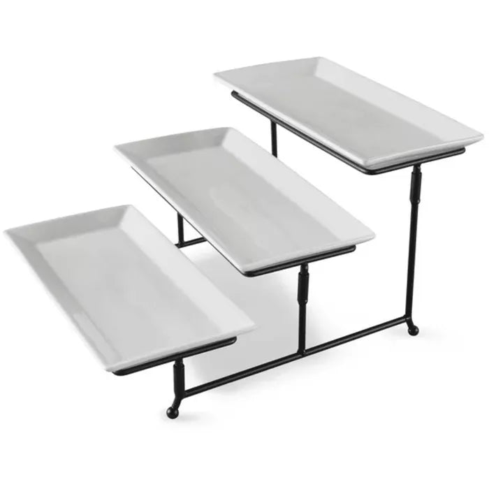 Better Homes & Gardens White Porcelain 3 Tiered Serve Set