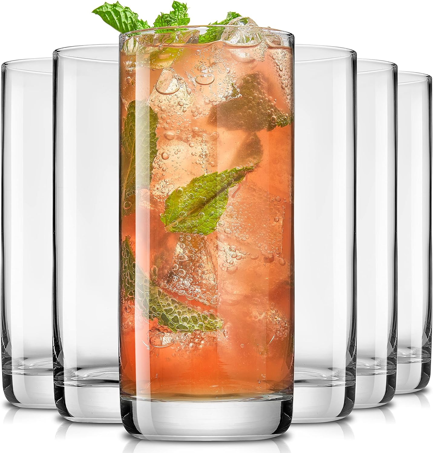 FLUTED CAN GLASSES SET OF 6