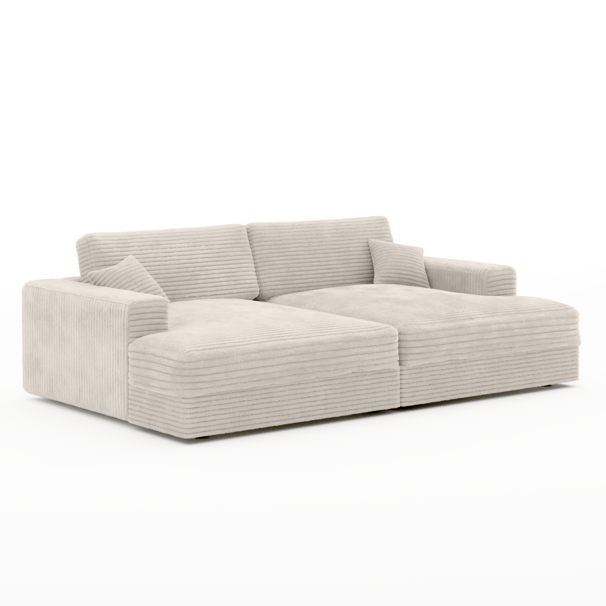 Luxe Corduroy Lounge Sectional Sofa