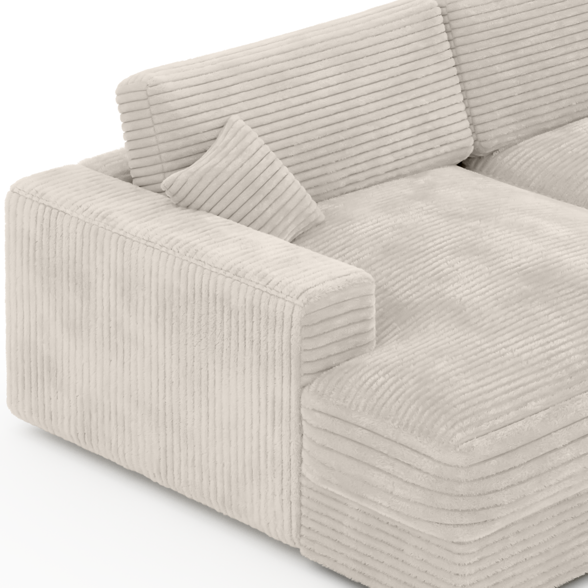 Luxe Corduroy Lounge Sectional Sofa