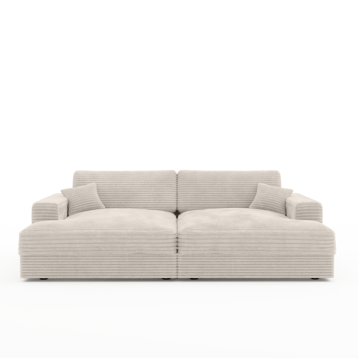 Luxe Corduroy Lounge Sectional Sofa