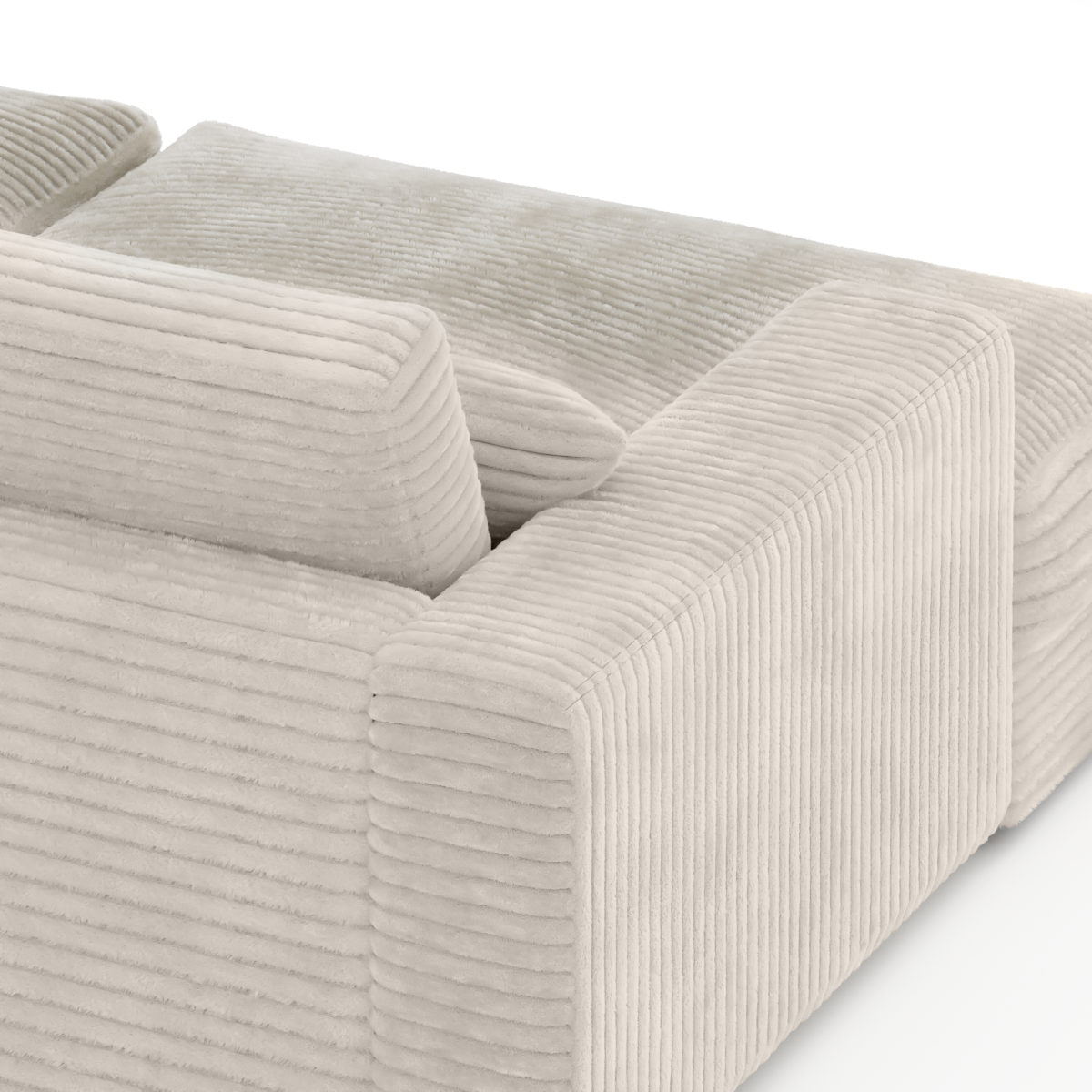 Luxe Corduroy Lounge Sectional Sofa
