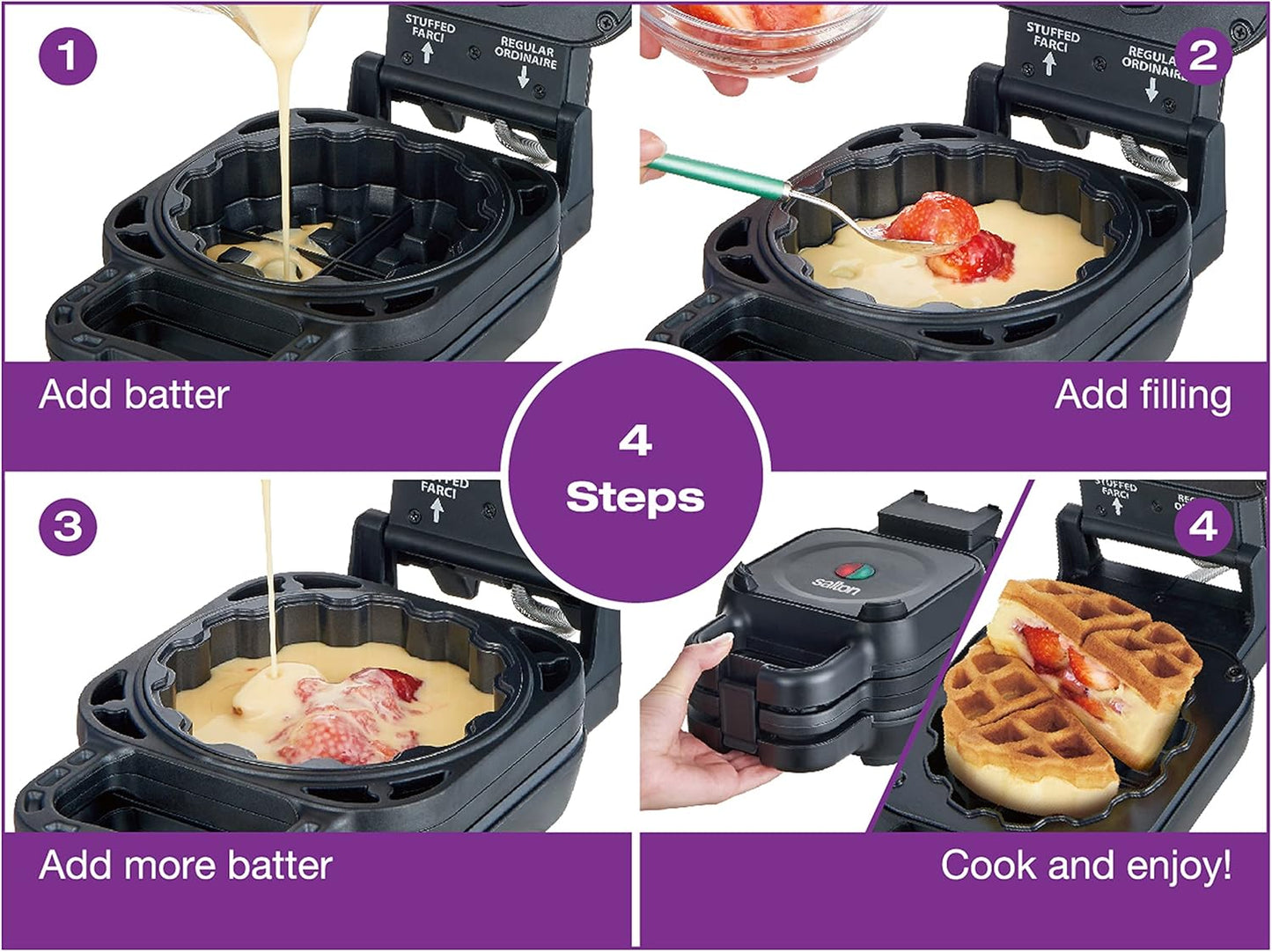 Salton Stuffed Belgian Waffle Maker